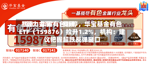 “算力金属	”，费用暴涨！华锡有色涨停，华宝基金有色ETF（159876）拉升1.2%	，机构：建议把握超跌反弹窗口-第2张图片