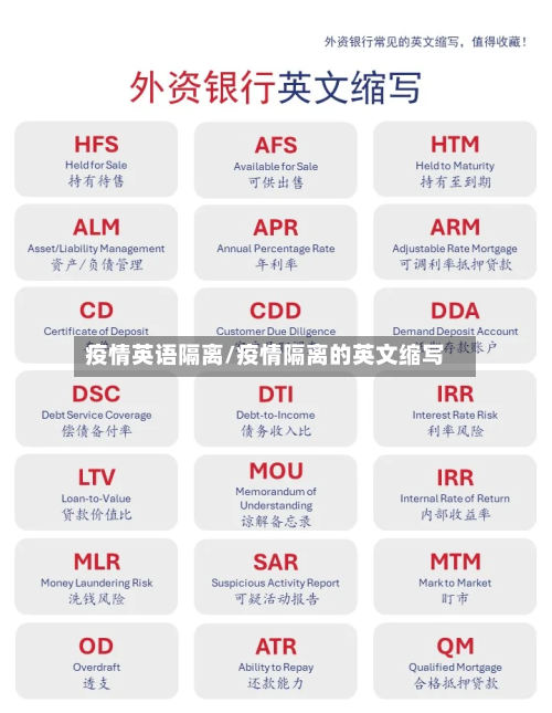 疫情英语隔离/疫情隔离的英文缩写