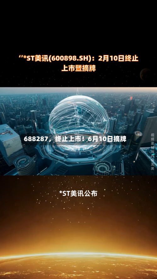 688287	，终止上市！6月10日摘牌-第2张图片