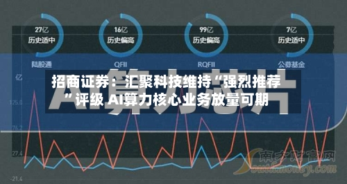 招商证券：汇聚科技维持“强烈推荐”评级 AI算力核心业务放量可期-第2张图片