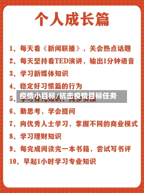 疫情小目标/抗击疫情目标任务