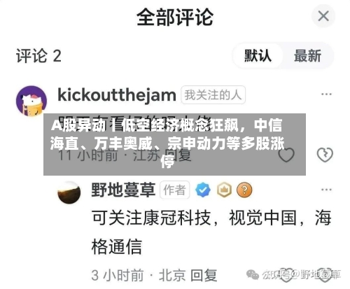 A股异动丨低空经济概念狂飙，中信海直	、万丰奥威、宗申动力等多股涨停-第2张图片