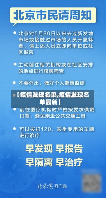【疫情发现名单,疫情发现名单最新】