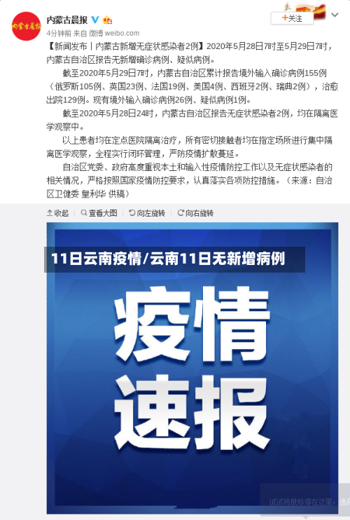 11日云南疫情/云南11日无新增病例-第3张图片