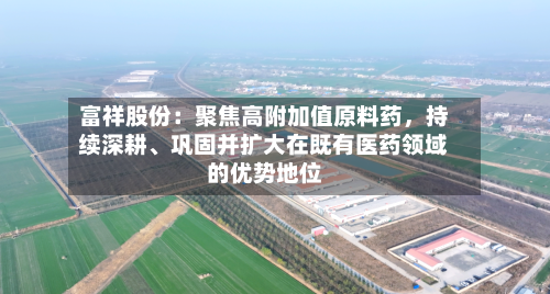 富祥股份：聚焦高附加值原料药，持续深耕	、巩固并扩大在既有医药领域的优势地位-第3张图片