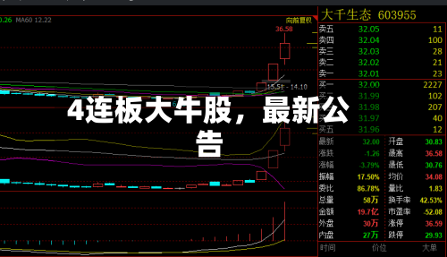 4连板大牛股，最新公告