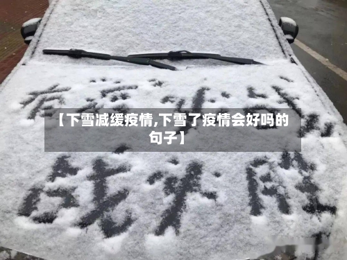 【下雪减缓疫情,下雪了疫情会好吗的句子】-第2张图片