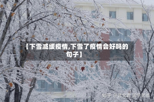 【下雪减缓疫情,下雪了疫情会好吗的句子】