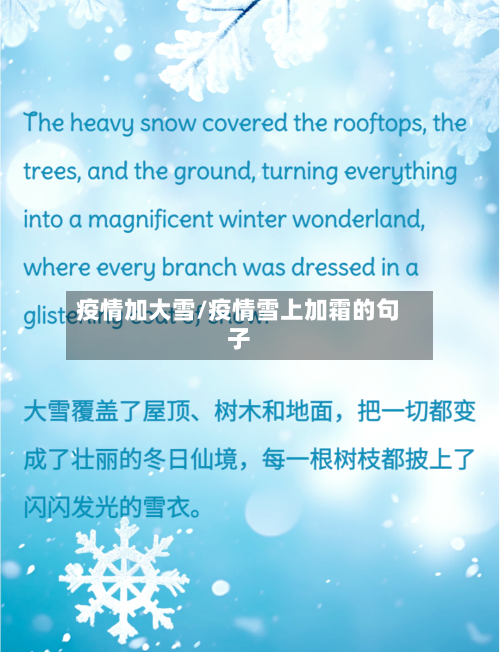 疫情加大雪/疫情雪上加霜的句子-第3张图片