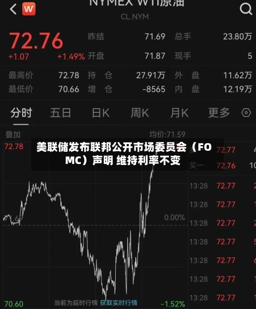 美联储发布联邦公开市场委员会（FOMC）声明 维持利率不变-第2张图片