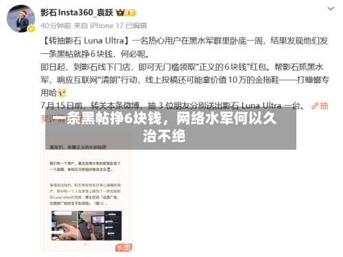 一条黑帖挣6块钱，网络水军何以久治不绝