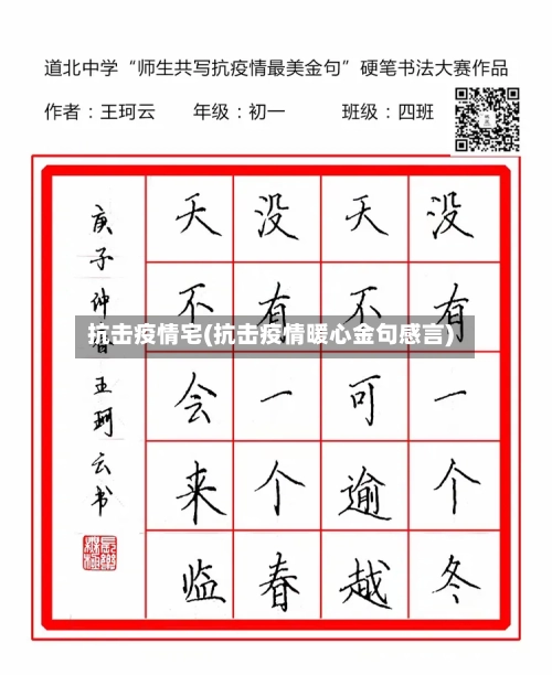 抗击疫情宅(抗击疫情暖心金句感言)