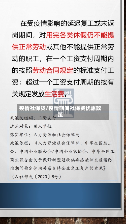 疫情社保贷/疫情期间社保费优惠政策-第3张图片