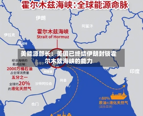 美能源部长：美国已终结伊朗封锁霍尔木兹海峡的能力