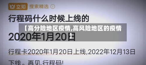 【高分险地区疫情,高风险地区的疫情】