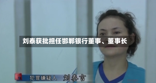 刘泰获批担任邯郸银行董事、董事长-第2张图片