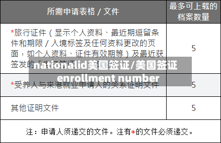 nationalid美国签证/美国签证enrollment number-第2张图片