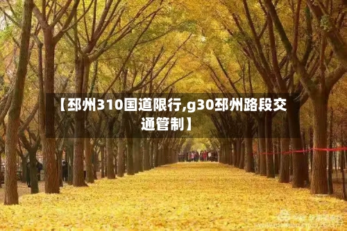 【邳州310国道限行,g30邳州路段交通管制】