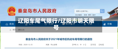 辽阳车尾气限行/辽阳市明天限号-第3张图片