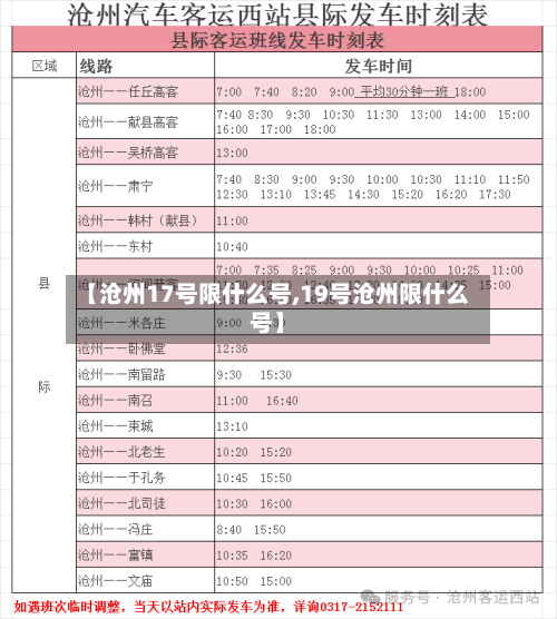 【沧州17号限什么号,19号沧州限什么号】-第2张图片