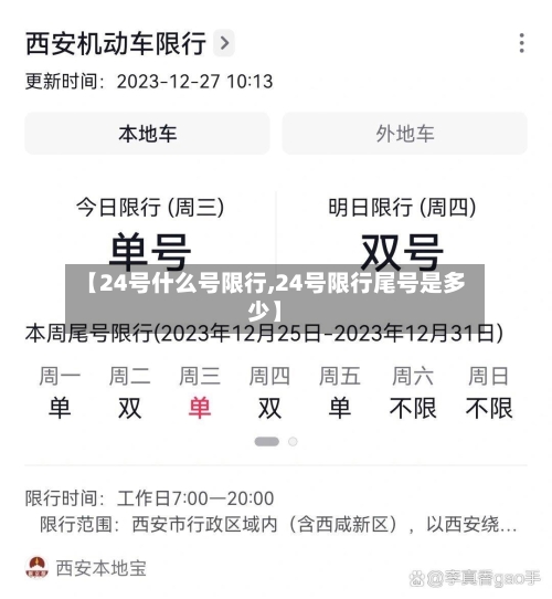 【24号什么号限行,24号限行尾号是多少】-第2张图片