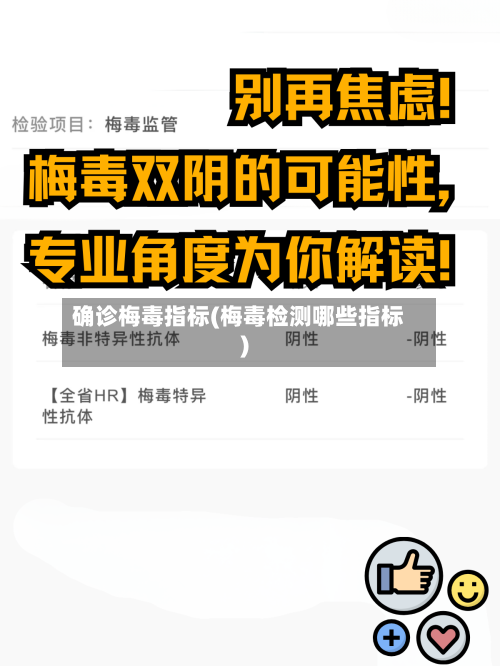 确诊梅毒指标(梅毒检测哪些指标)