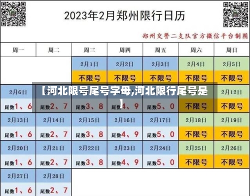 【河北限号尾号字母,河北限行尾号是】-第2张图片