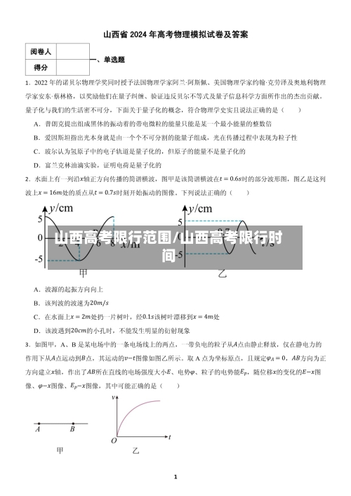 山西高考限行范围/山西高考限行时间