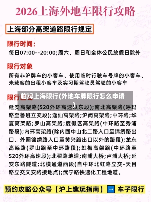 临牌上海限行(外地车牌限行怎么申请)